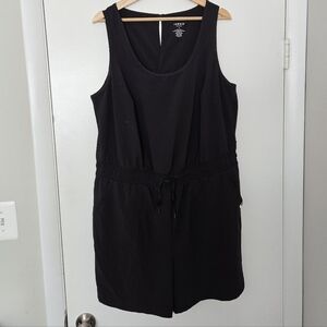 Torrid Active Black Shorts Romper Drawstring Waist Size 1